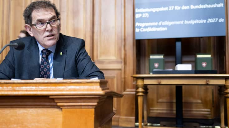 Jakob Stark (UDC/TG) a été le porte-parole de la commission durant les près de 12 heures de débats au Conseil des Etats sur le programme d'allègement budgétaire 2027.