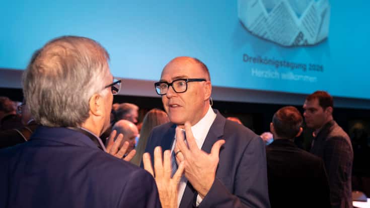 Le conseiller fédéral Martin Pfister était l'invité jeudi des éditeurs alémaniques lors de la traditionnelle rencontre de l'Epiphanie.