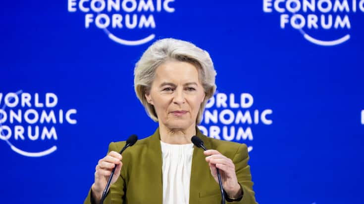 La présidente de la Commission européenne Ursula von der Leyen a réagi aux menaces du président américain Donald Trump sur le Groenland mardi à Davos.