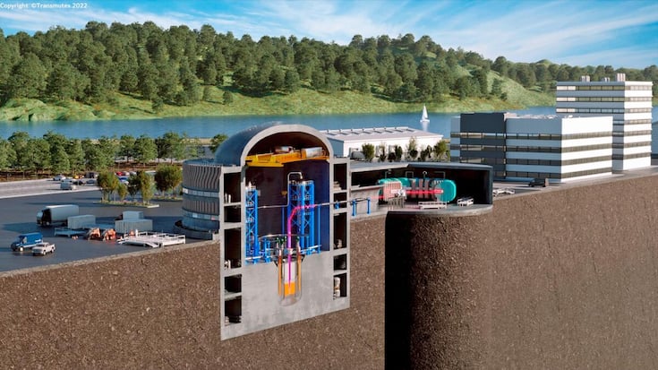 Illustration du projet de réacteur de Transmutex