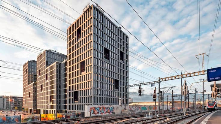 Le Crédit Agricole s’est installé en 2018 à Genève Pont-Rouge, à quelques kilomètres du centre-ville.
