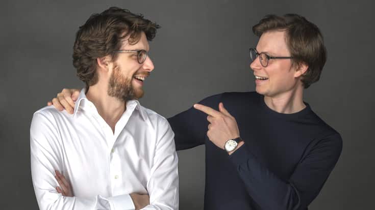 Les frères Rémi et Renaud Defrancesco, arrière-petits-fils de Jacques Hopenstand