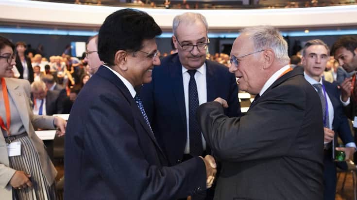 Piyush Goyal, Guy Parmelin et Johann Schneider-Ammann