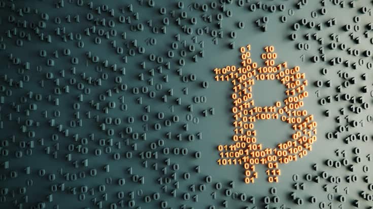 Bitcoin Concept With Binary Codes