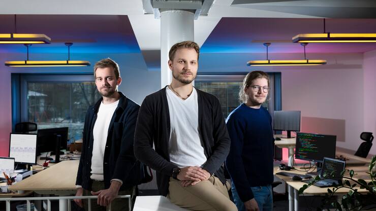 Brice Repond, Benedikt Ramsauer et Xavier Bays (de g. à dr.), cofondateurs de Swiss-SDI.