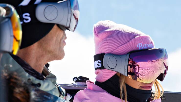 <p>Les masques de ski de la start-up utilisent un système de réalité augmentée.</p>