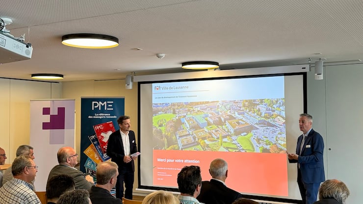 Pierre-Antoine Hildbrand, conseiller municipal de la ville de Lausanne en charge de l’économie, était l’invité de la Matinale de PME le 2 juillet dernier.