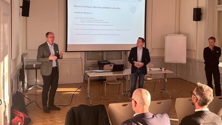 Jean-François de Saussure (M&BD), Gilbert Bieri (M&BD) et Thierry Vial (PME)