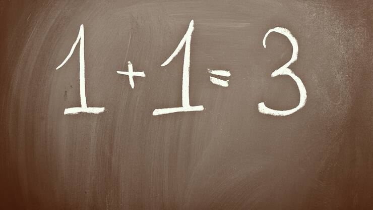 1 + 1 = 3: succession fructueuse rime avec plus-value