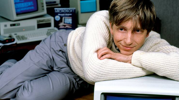 Bill Gates en 1985. 