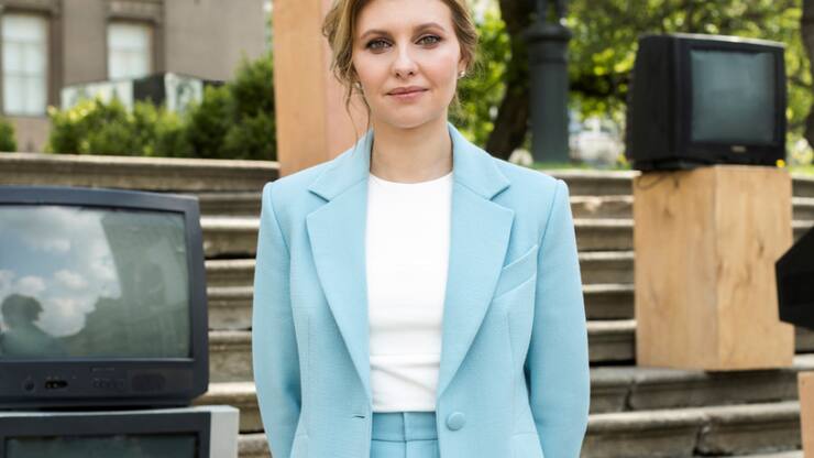 La présidence ukrainienne n'a pas indiqué si Olena Zelenska se trouvait encore à Kiev (archive).