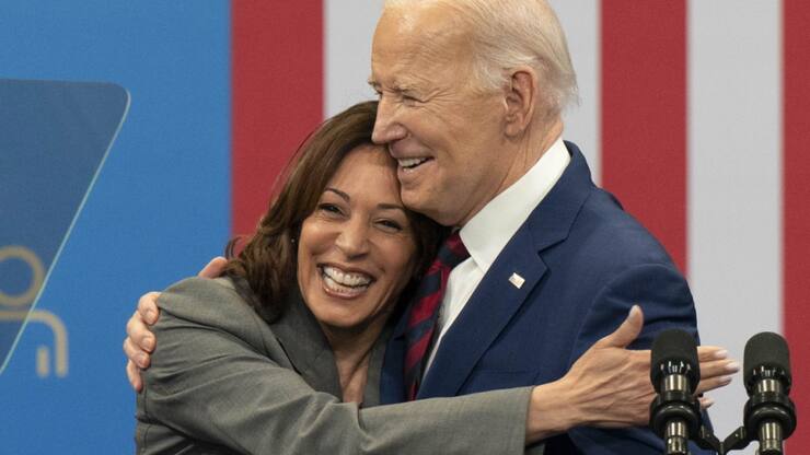 Les données sur le PIB sont une bonne nouvelle pour le président américain Joe Biden mais plus encore pour sa vice-présidente, Kamala Harris. (archive)