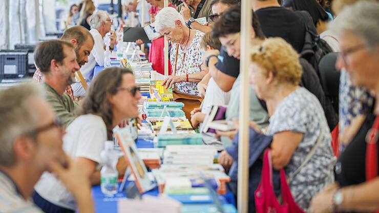 Comme les autres années, les stands de dédicaces du Livre sur les quais ont été pris d'assaut par le public.
