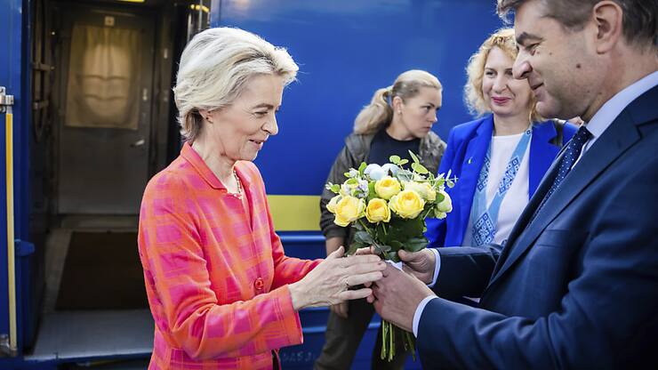 Ursula von der Leyen est arrivée vendredi à Kiev.