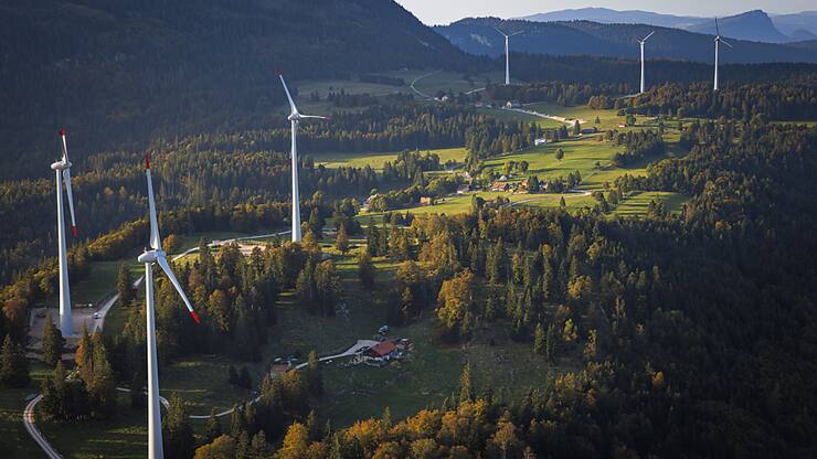 Après le parc éolien de Sainte-Croix, ici en photo, Vaud pourrait accueillir celui de la Grandsonnaz dès 2026 (archives).