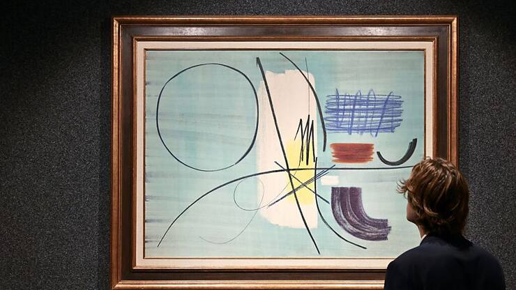 Ce tableau de Hans Hartung est parti pour 1,2 million mercredi lors d'une vente aux enchères de la maison Piguet à Genève.