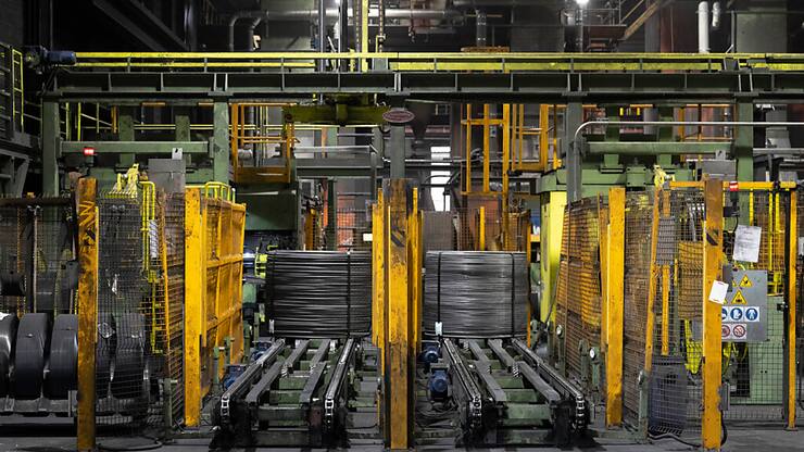 Bobines de fer empilées sur le site de production de Gerlafingen. (image d'archive)