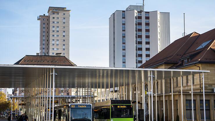 TransN, ici la gare de La Chaux-de-Fonds, s'apprête à entrer dans une phase d&#8217;assainissement et de consolidation "impliquant une évolution de la stratégie" de la compagnie de transports publics (archives).