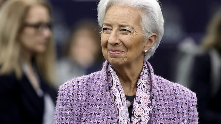 La BCE a abaissé son taux directeur d'un quart de point, à 2,50%. Ici, la présidente Christine Lagarde. (archive)