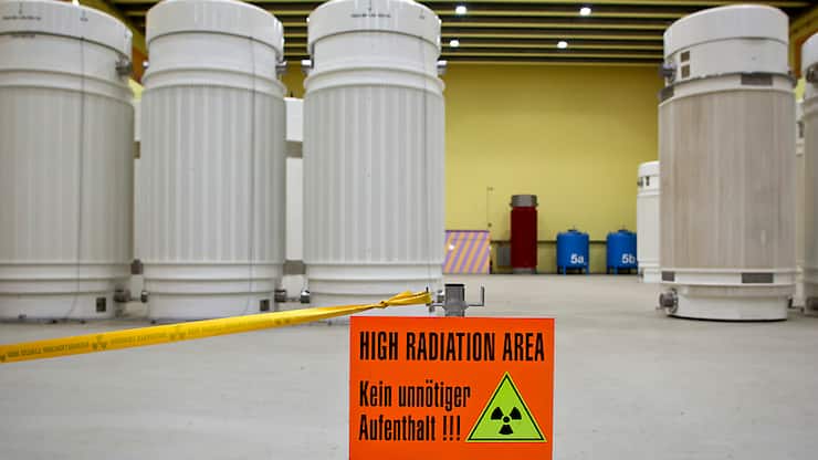 Le centre de stockage intermédiaire de Würenlingen abrite 85 conteneurs Castor de plusieurs tonnes contenant du combustible nucléaire usagé hautement radioactif (archives).