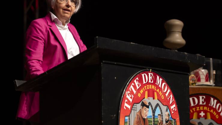 La conseillère fédérale jurassienne Elisabeth Baume-Schneider est marraine de la Fête de la Tête de Moine à Bellelay.