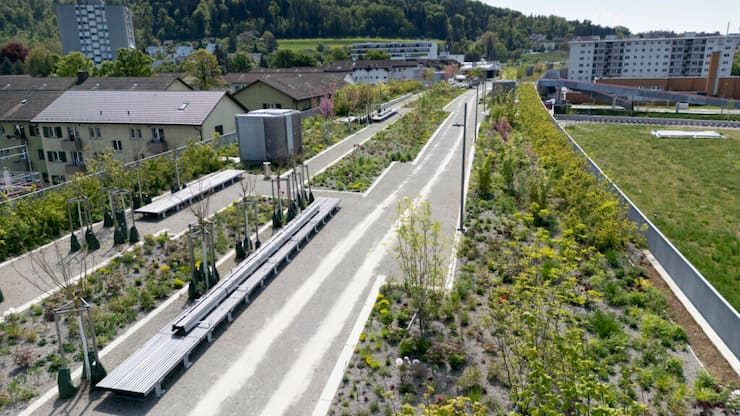 Là où le bruit et la pollution d'une autoroute péjorait la qualité de vie d'un quartier durant quatre décennies, un cadre presque bucolique a vu le jour (archives).