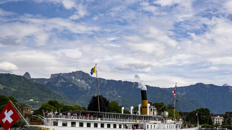 Le bateau "La Suisse" de la flotte Belle Epoque de la CGN est momentanément immobilisé en raison d'un soucis technique (archives).