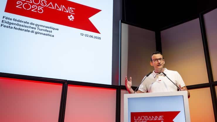 C'est parti pour dix jours de Fête fédérale de gymnastique à Lausanne, avec ici Cédric Bovey, président du comité d'organisation de Lausanne 2025.