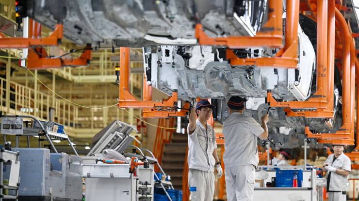 Située dans la zone de développement économique et technologique de Nankin l'usinede Volkswagen et SAIC avait été inaugurée en 2008 avec une capacité annuelle de 210'000 véhicules en employant 2500 personnes (archives).