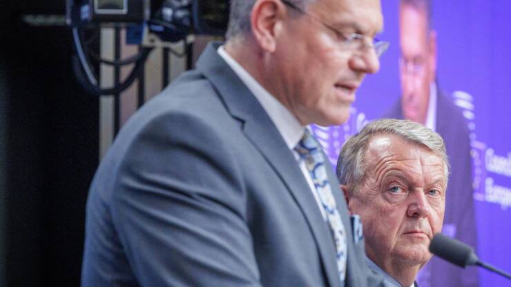 Le commissaire européen Maros Sefcovic a annoncé la position des 27 devant la presse. (archive)