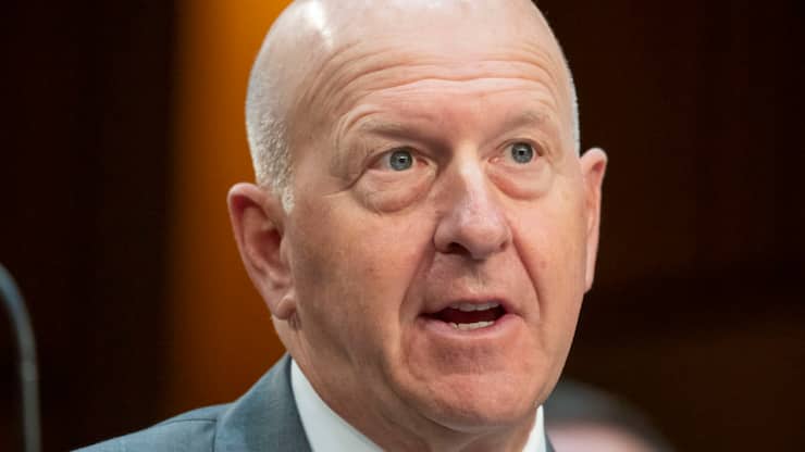 La banque d'affaires américaine Goldman Sachs, ici son patron David Solomon, a dépassé les attentes au deuxième trimestre grâce au bond de ses activités de conseil et de courtage. (archives)