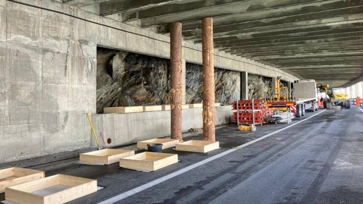 L'intérieur de la galerie des Toules a été endommagé par une avalanche le 17 avril dernier.