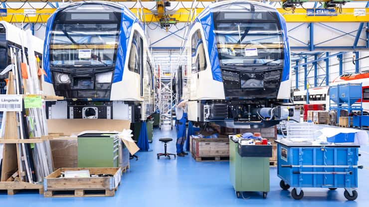Les futures rames automotrices suédoises seront assemblées dans les ateliers de Stadler à Bussnang, en Turgovie. (archive)