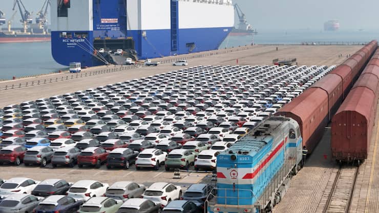 La chute des exportations de l'Empire du Milieu vers le pays de l'oncle Sam a sensiblement freiné l'essor de l'excédent commercial chinois en août. (archive)