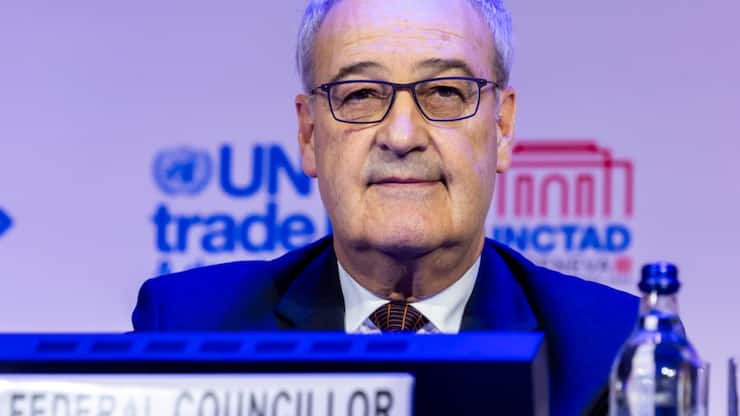 Le conseiller fédéral Guy Parmelin a été élu à Genève à la présidence de la conférence d'ONU Commerce et développement (CNUCED) qui a lieu tous les quatre ans dans des pays différents.