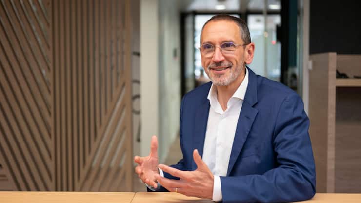 Le CEO d'Adecco Denis Machuel, photographié au siège social d'Adecco à Zurich (archives).