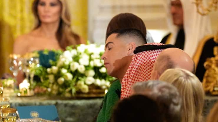 Cristiano Ronaldo a pris part au banquet organisé par le président américain Donald Trump en l'honneur du Prince saoudien Prince Mohammed ben Salmane, à la Maison Blanche.