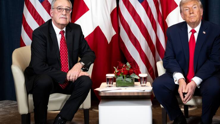 Le président de la Confédération Guy Parmelin a rencontré son homologue américain Donald Trump mercredi en fin de journée à Davos.