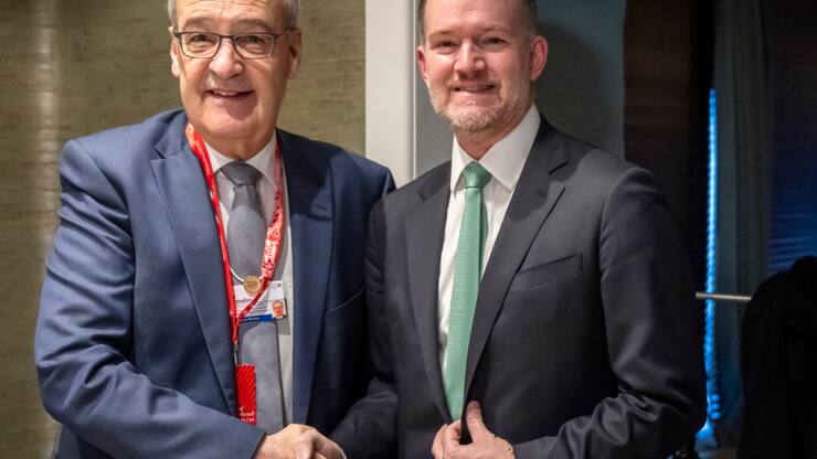 Le président de la Confédération Guy Parmelin a rencontré le délégué américain aux accords commerciaux Jamieson Greer jeudi matin à Davos en marge du Forum économique mondial.