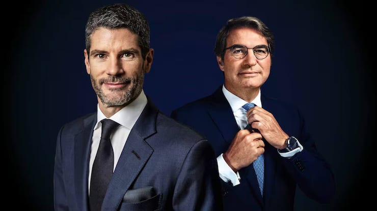 Des patrons ambitieux : l'un, Stefan Bollinger de Julius Bär (à gauche), doit faire décoller sa banque, l'autre, Giorgio Pradelli d'EFG, doit veiller à ce que l'envolée se poursuive.