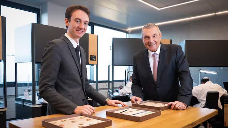 Frédéric Arnault, patron de LVMH Montres et Jean-Christophe Babin, CEO de Bulgari.