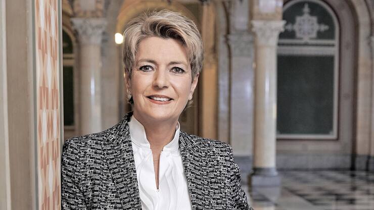 Karin Keller Sutter, Bundesraetin, Bundeshaus West, Buero Frau Keller Sutter, Buneshaus, Bern 2020, Fotos: Geri Born