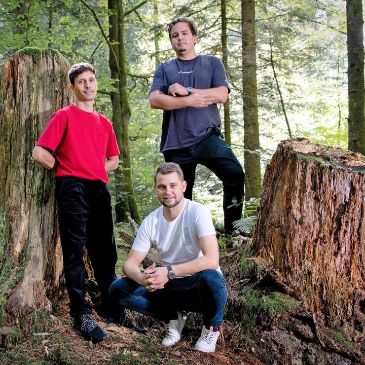 Les trois cofondateurs d’ID Genève, Singal Depéry (à gauche), Nicolas Freudiger (en haut)  et Cédric Mulhauser.