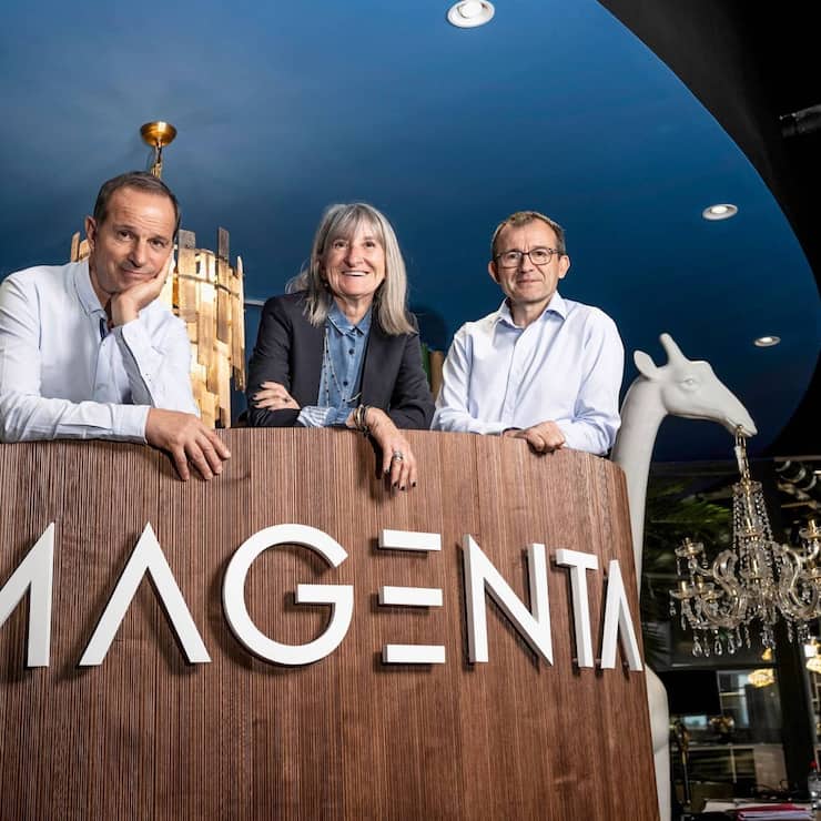 Dans les starting-blocks Mario Di Pietrantonio (président), Marie-Laure Dalon (directrice du développement) et Laurent Mineau (directeur général) lanceront Magenta EKO le 28 juin prochain.