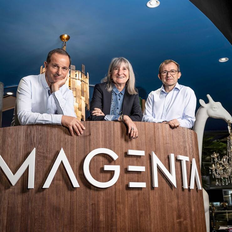 Dans les starting-blocks Mario Di Pietrantonio (président), Marie-Laure Dalon (directrice du développement) et Laurent Mineau (directeur général) lanceront Magenta EKO le 28 juin prochain.