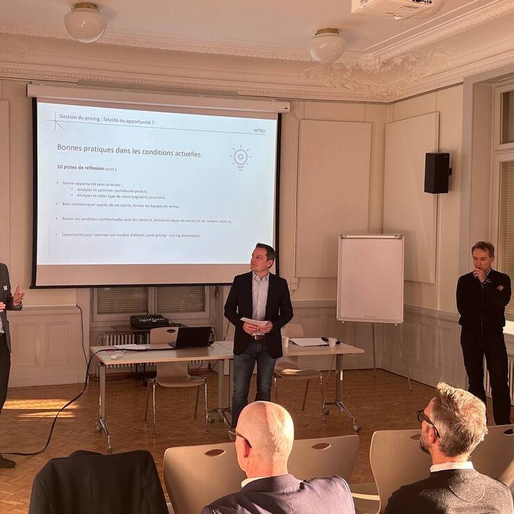 Jean-François de Saussure (M&BD), Gilbert Bieri (M&BD) et Thierry Vial (PME)