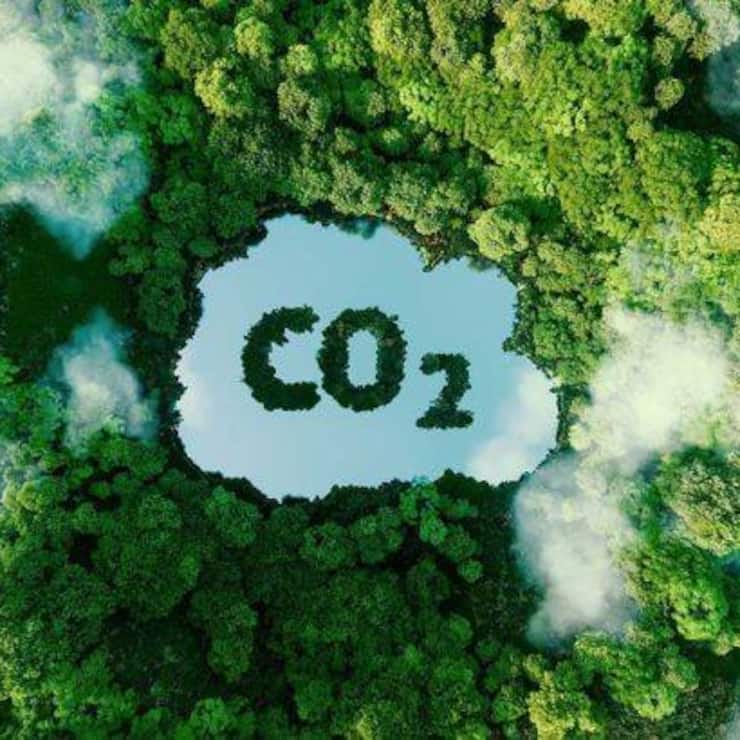 Concept depicting the issue of carbon dioxide emissions and its