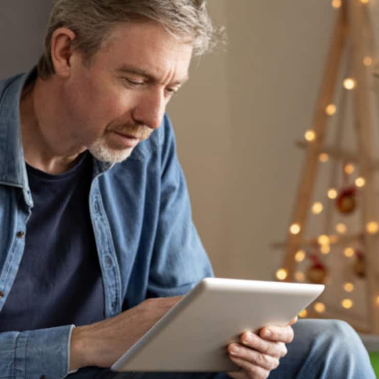 Man with tablet