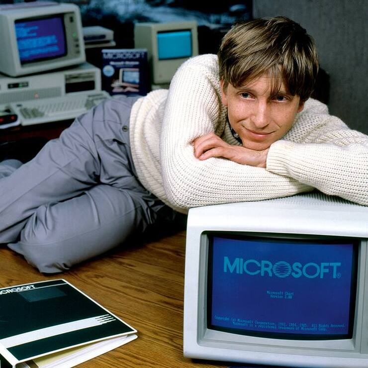 Bill Gates en 1985. 