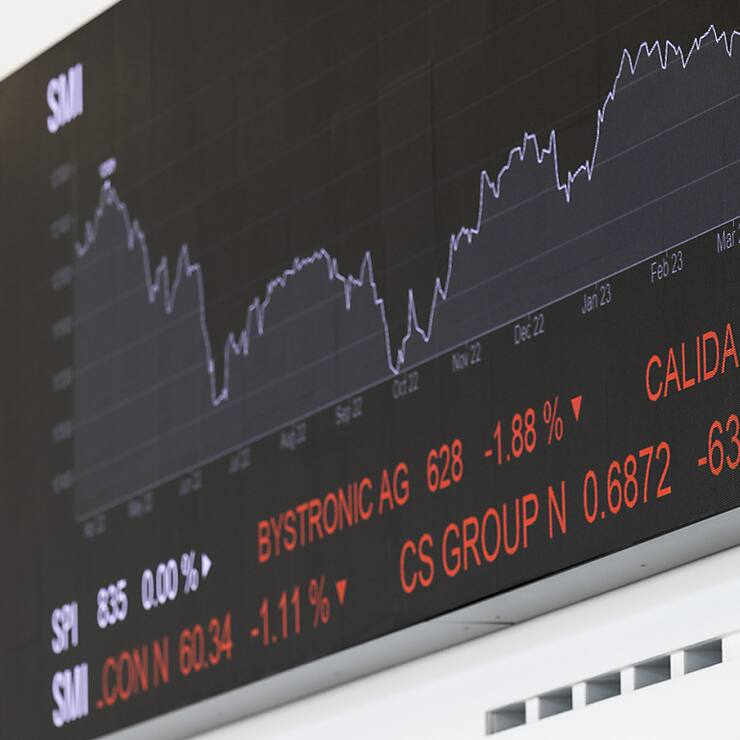 Après avoir rebondi en début de séance, le SMI est reparti dans le rouge. (archive)